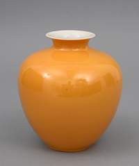 <b>Art Déco-Vase gelber Fond</b>