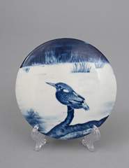 <b>Wandplatte mit Eisvogelmotiv</b>