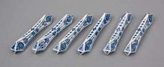 <b>Set von sechs Messerbänkchen, Meissen</b>