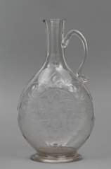 <b>Glaskaraffe mit Henkel, Böhmen</b>