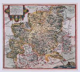 <b>Kupferkarte Württemberg, um 1600</b>