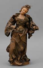 <b>Heiligenfigur Maria (?), Wachs</b>