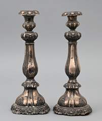 <b>Paar silberne Tischleuchter</b>